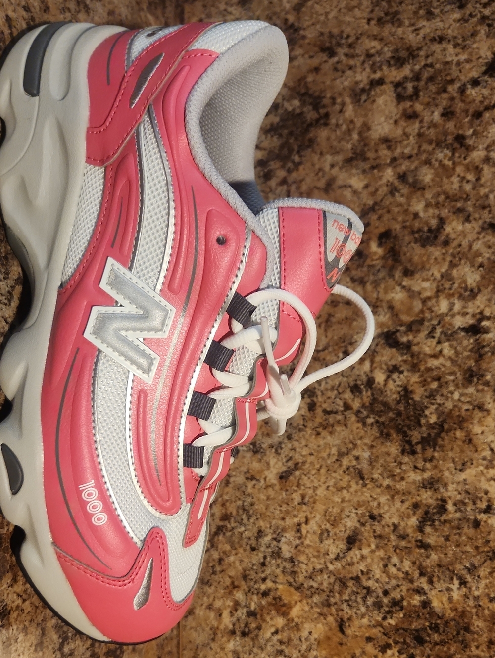 New Balance Big Kids' 1000 Athletic Sneakers in Pink and White